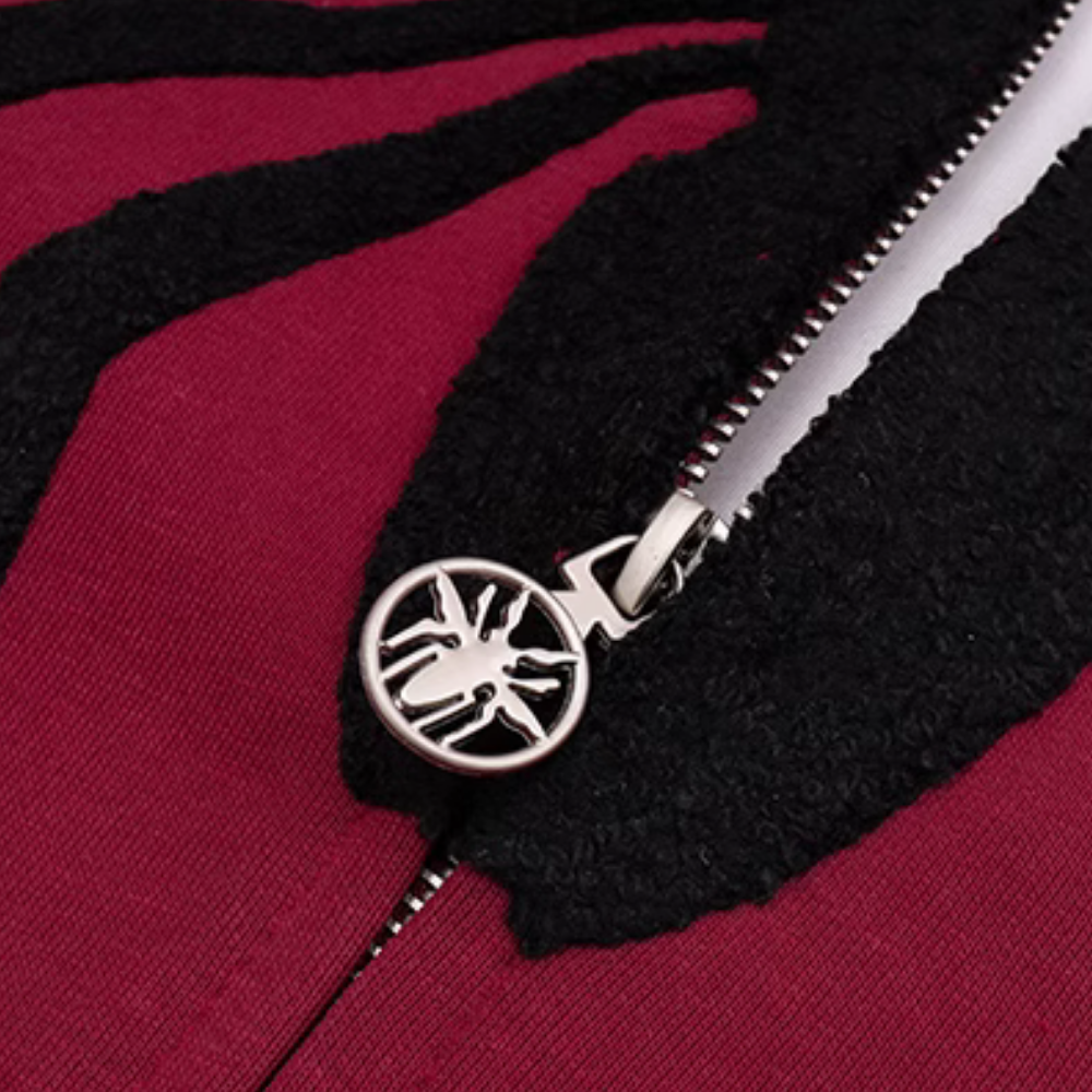 High Street Spider Flocked Couple Hoodie