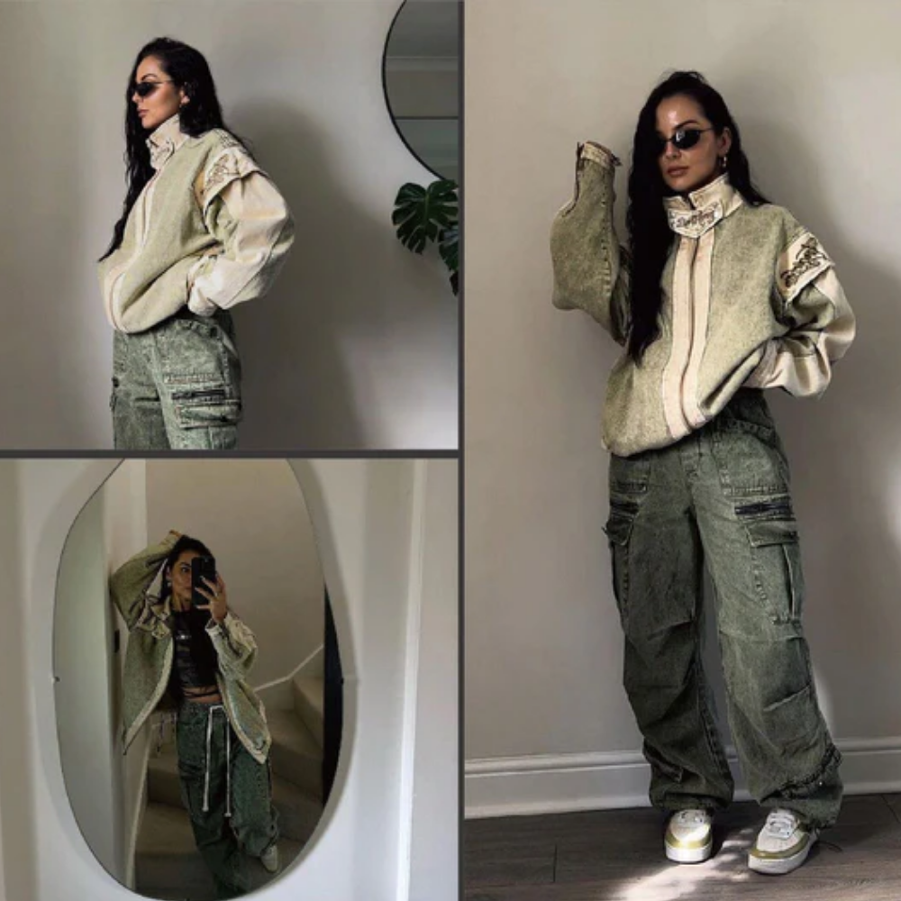 Retro Green Heavy Duty Jeans