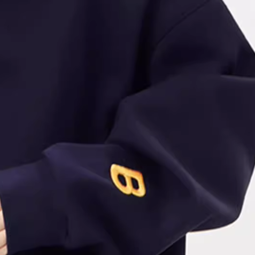 Casual Wear Patch Embroidery Hoodie