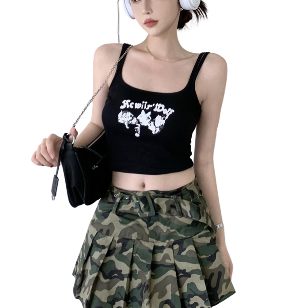 【Subscription】Women's Cropped Printed Cami Top