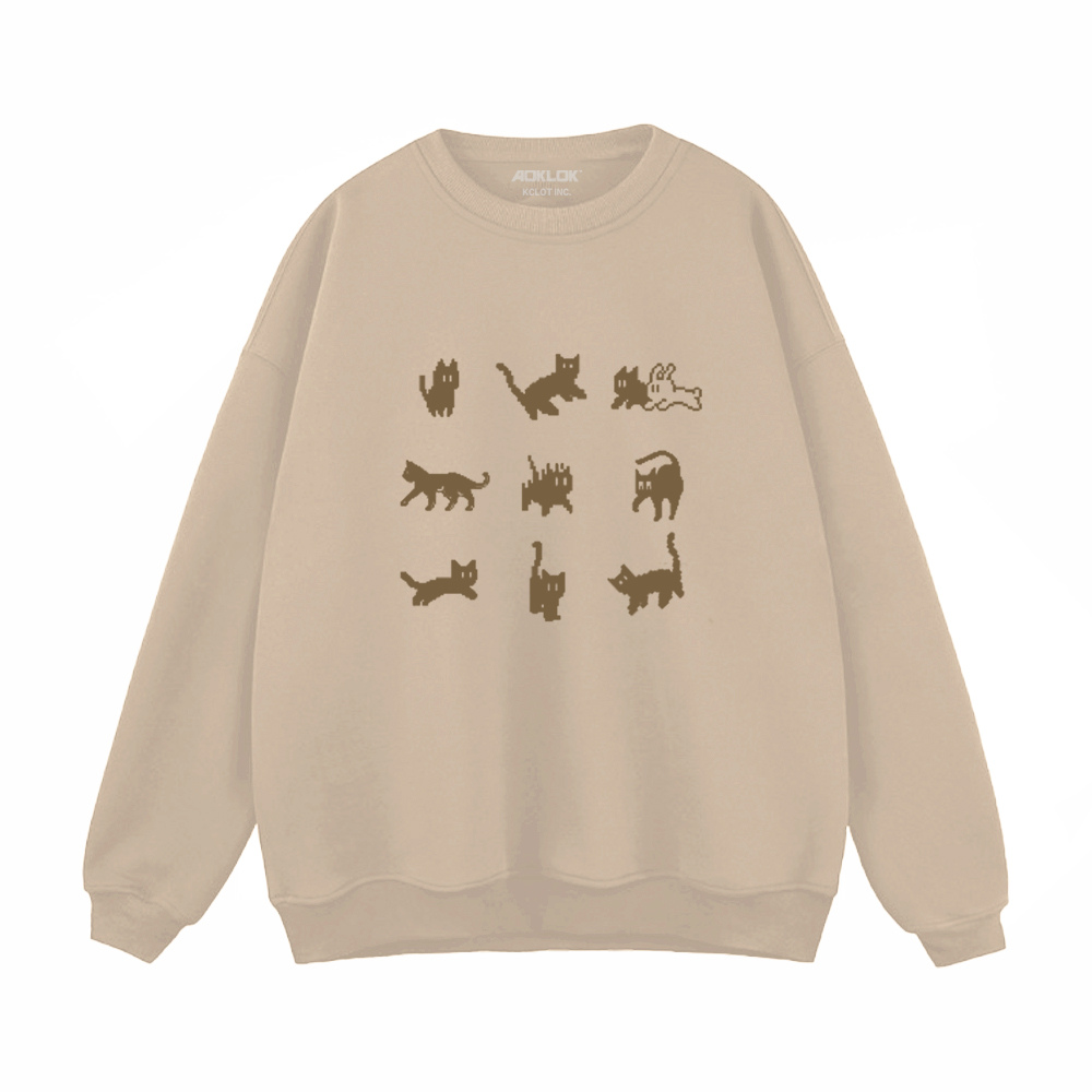 Black Cat Collection Print Sweatshirt