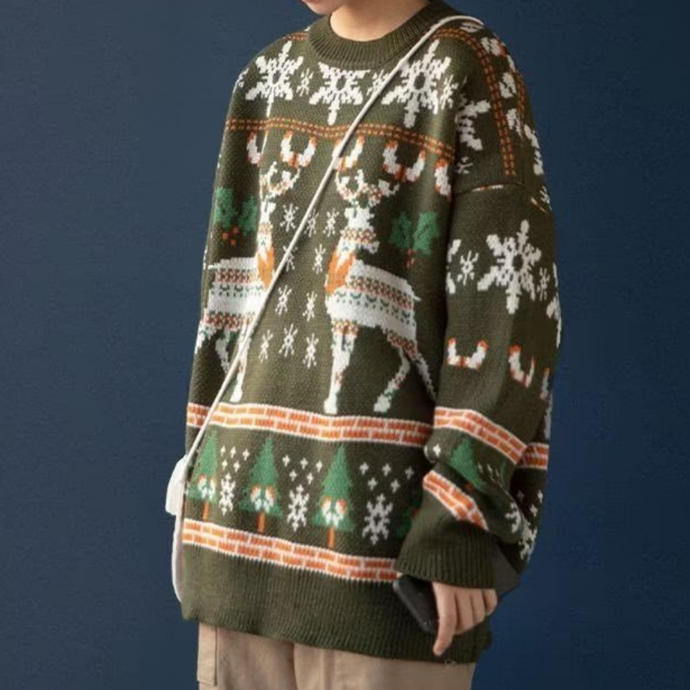 Christmas Elk Knitted Sweater