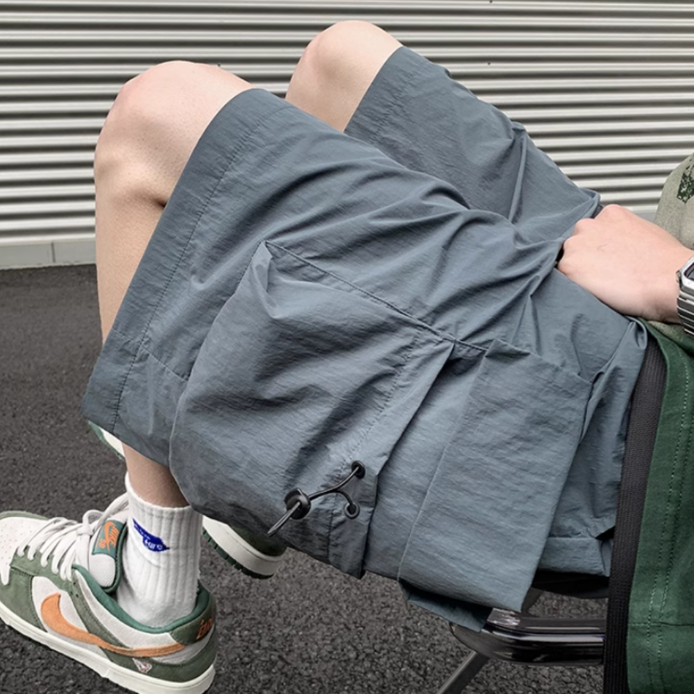 Casual Cargo Belt Large Pocket Shorts