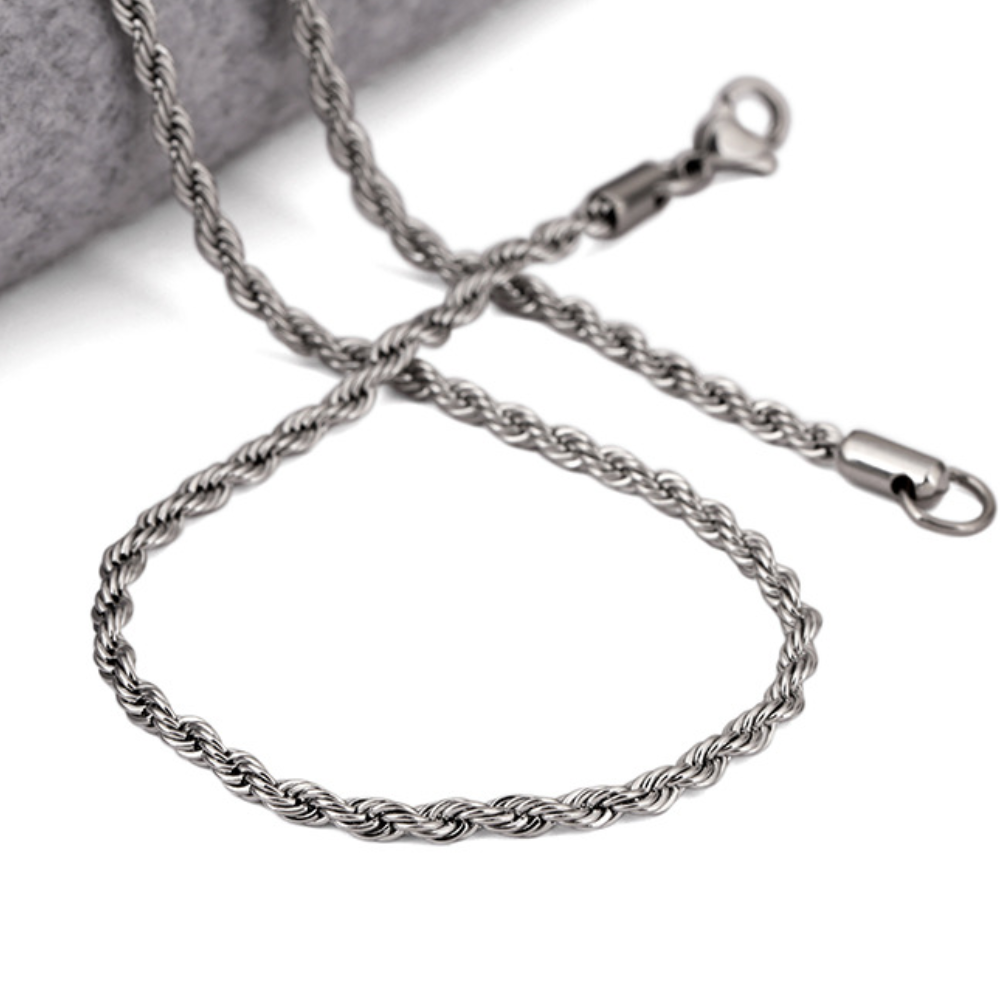 Fashion Steel Titanium Twist Necklace