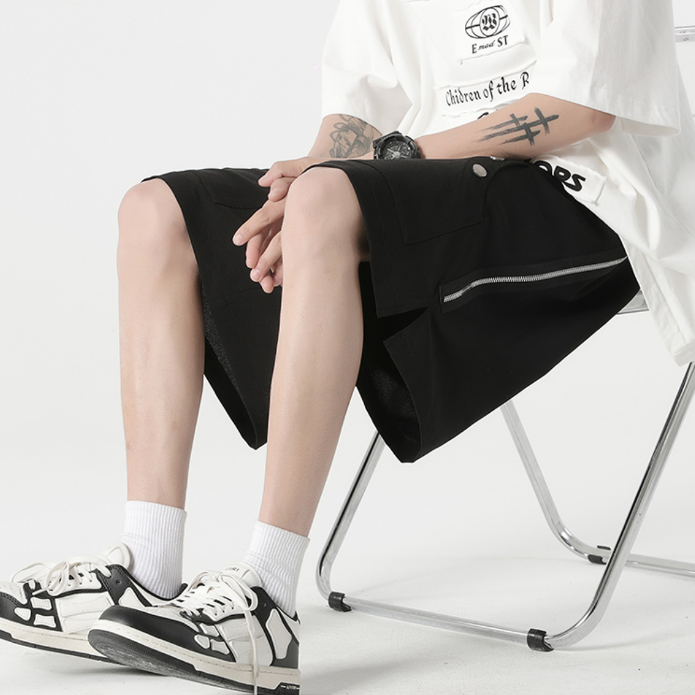 Simple Fashion Solid Color Cargo Shorts
