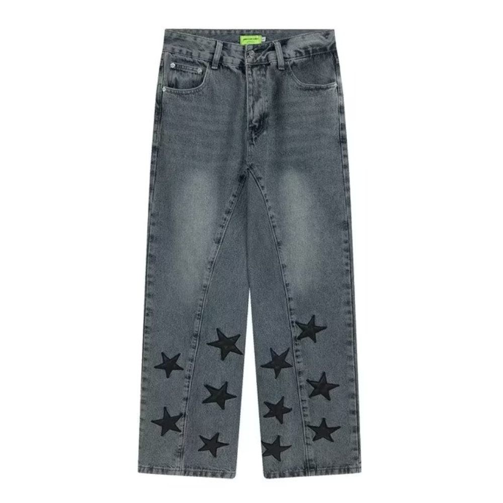 Vintage Loose Star Graphic Jeans