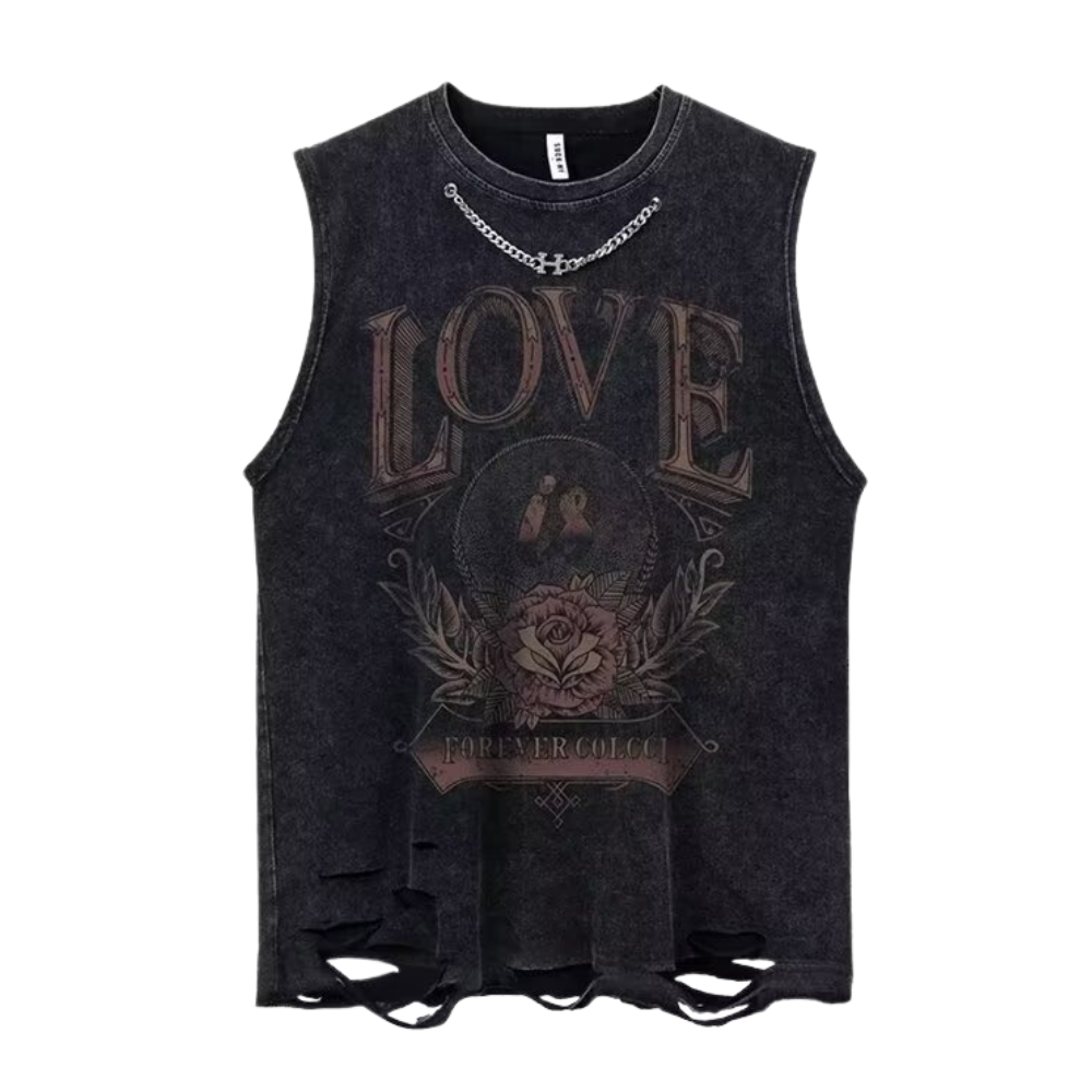 High Street Love Letter Washed Vest