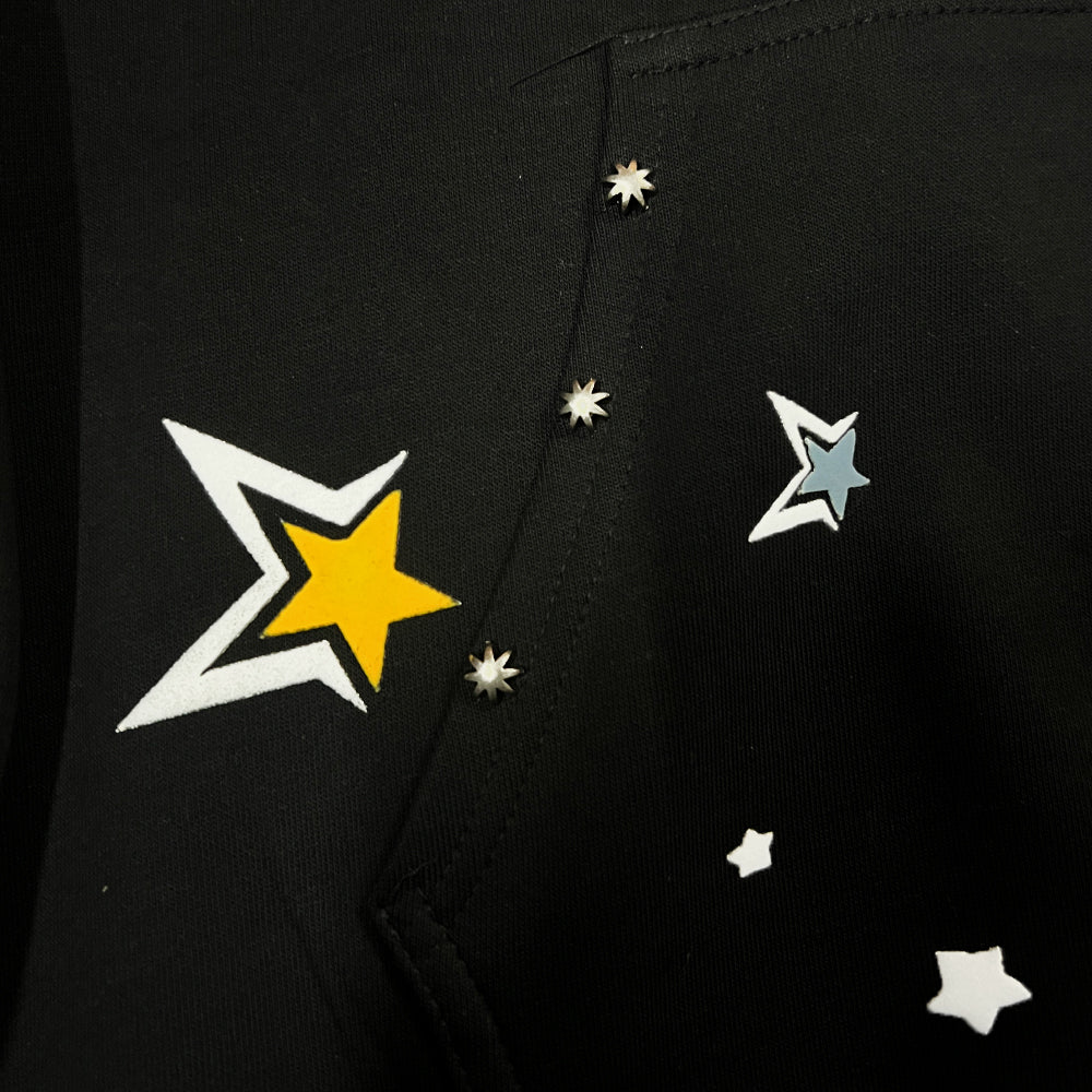 6Kull Shine Puff Print Milky Way Hoodie