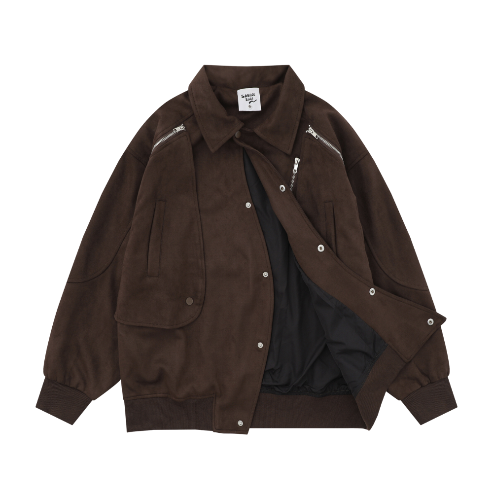 High Street Functional Zippered Pocket Jacket