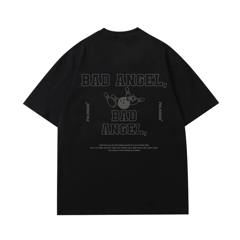 Cute Bad Angel Bowling T-Shirt