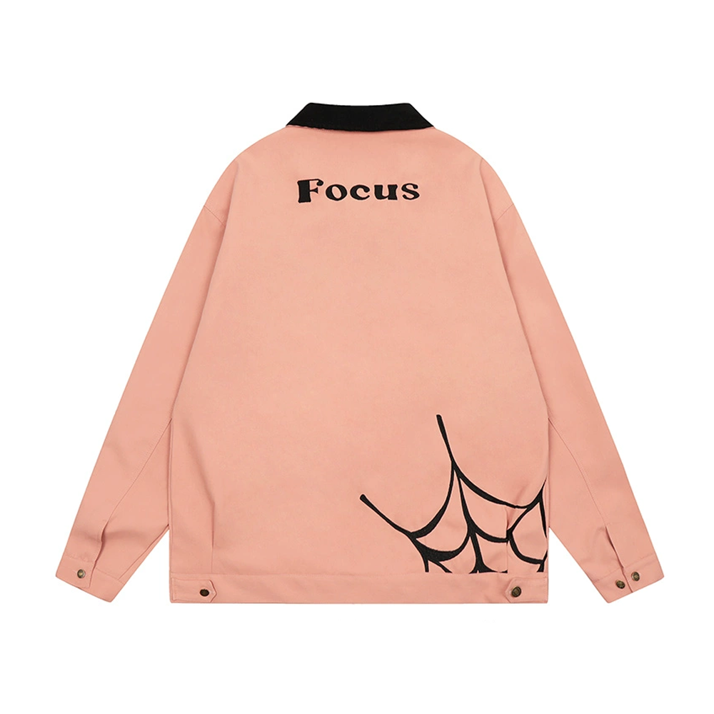 Harajuku Spider Embroidered Zipper Jacket