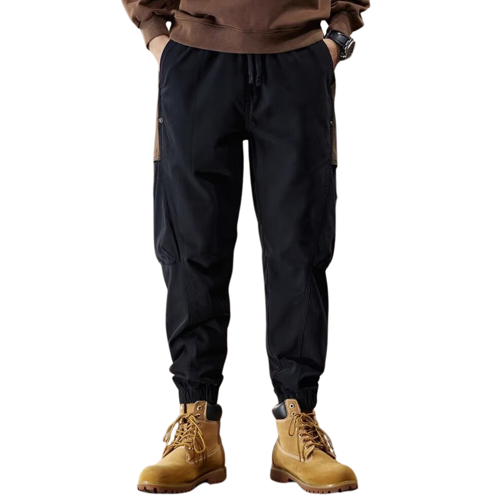 American Casual Washed Straight-Leg Cargo Pants
