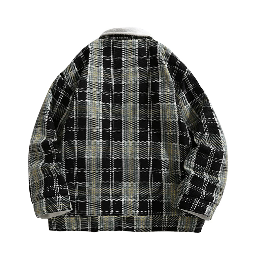 High Street Plaid Shearling Jacket