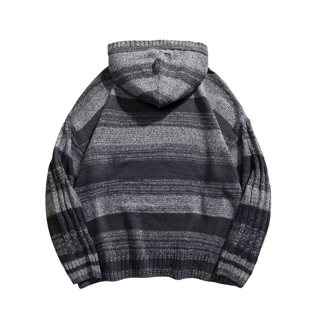 Retro Mixed Color Blending Hooded Hoodies