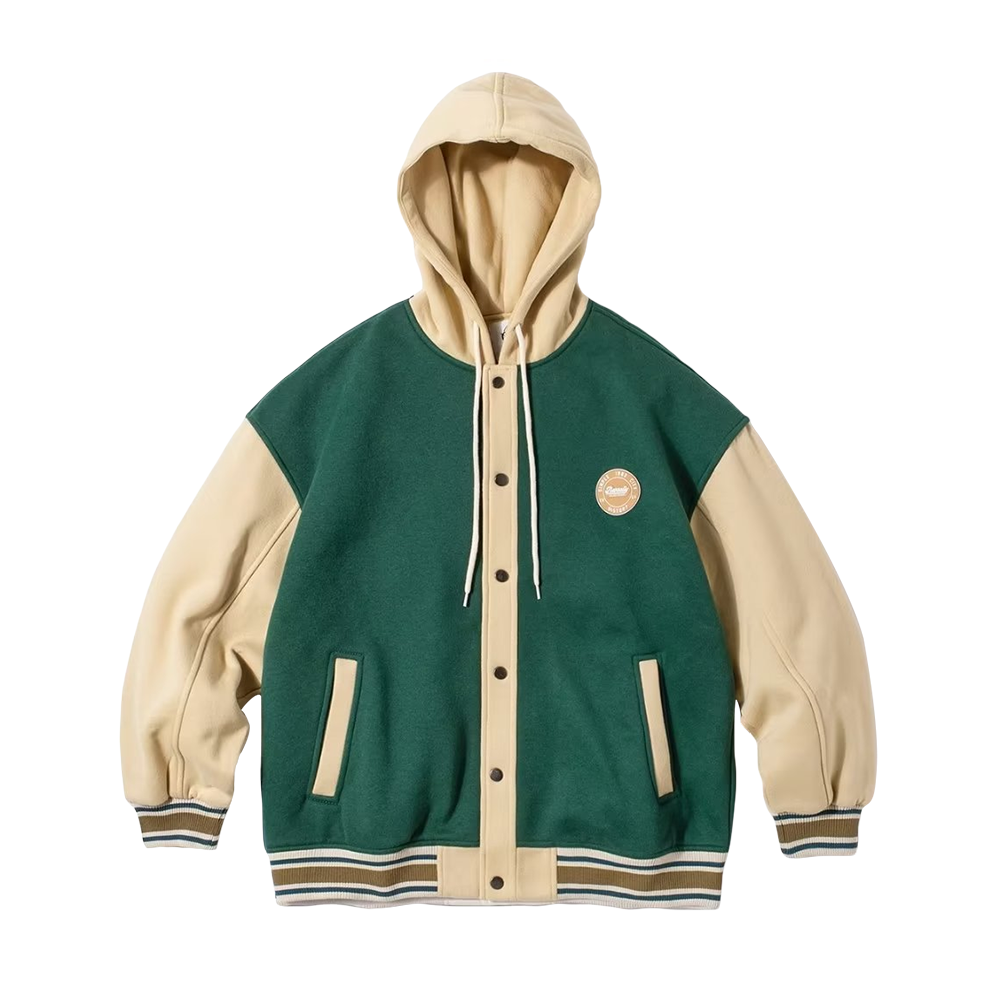 American Style Contrasting Hooded Jacket