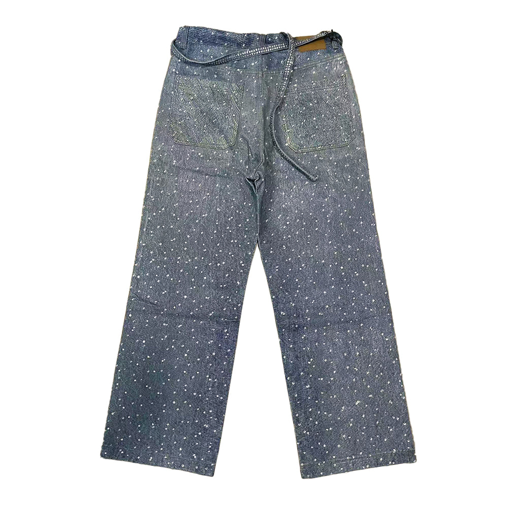 LoopStone Rhinestone Baggy Jeans