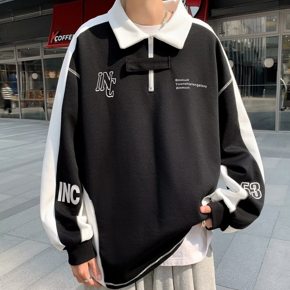 High Street Couple's Contrasting Sweatshirts