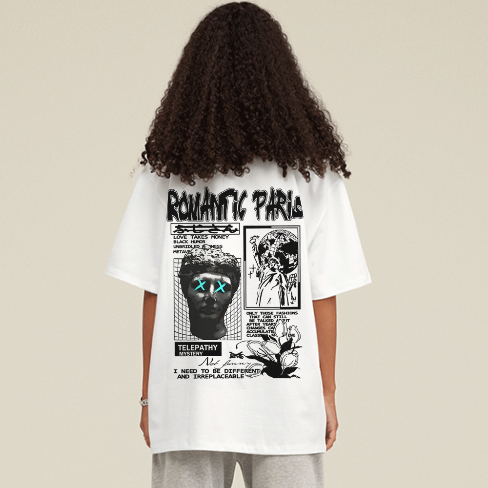 Portrait Sculpture Print T-shirt