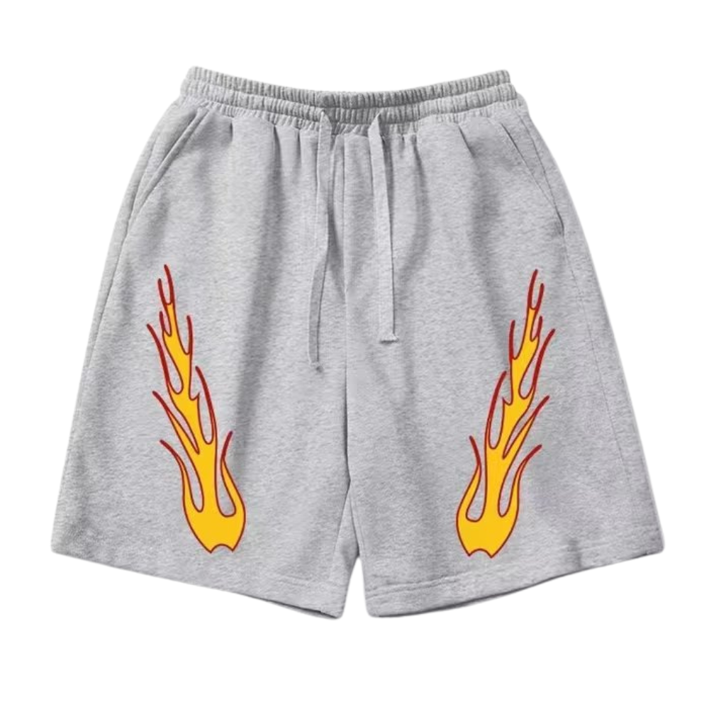 High Street Flame Print Shorts