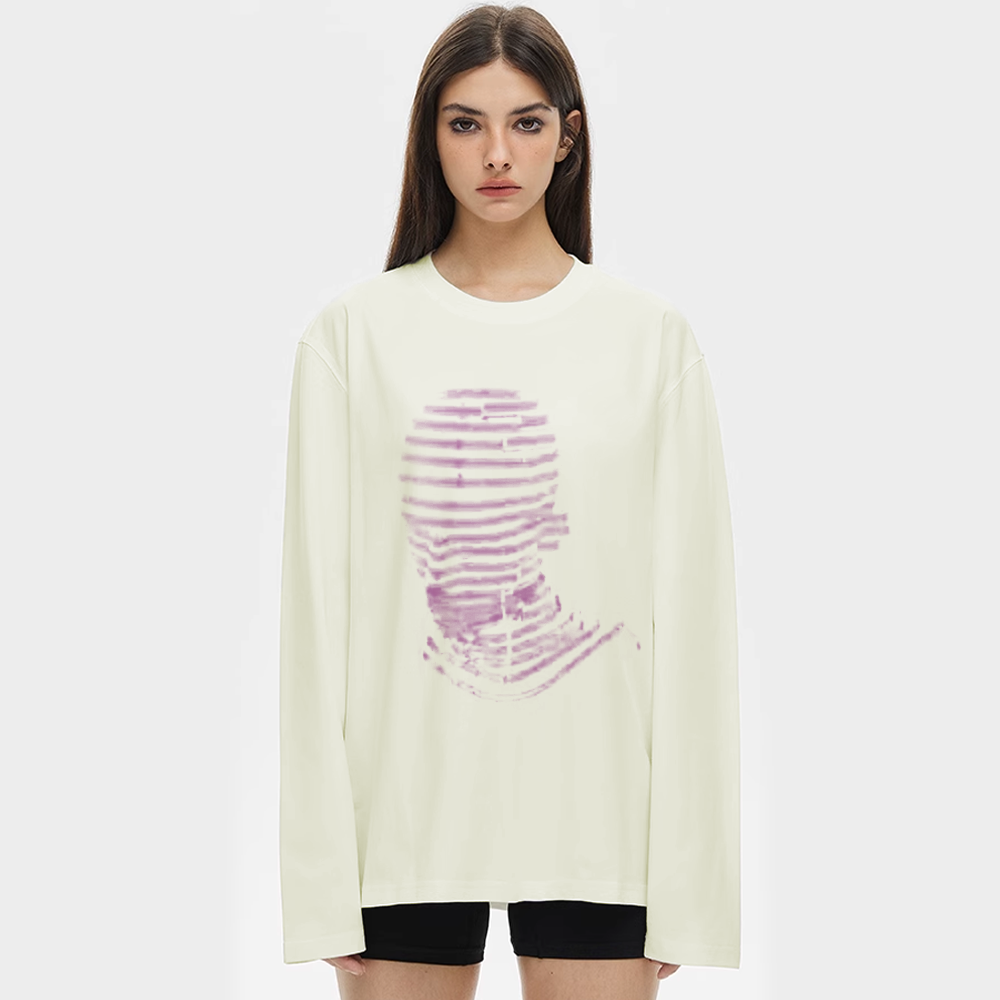 Abstract Masked Man Long Sleeve Shirt