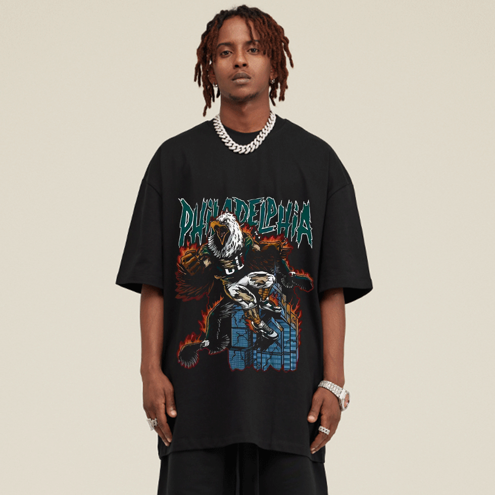 Mutated Eagle Man Print T-shirt