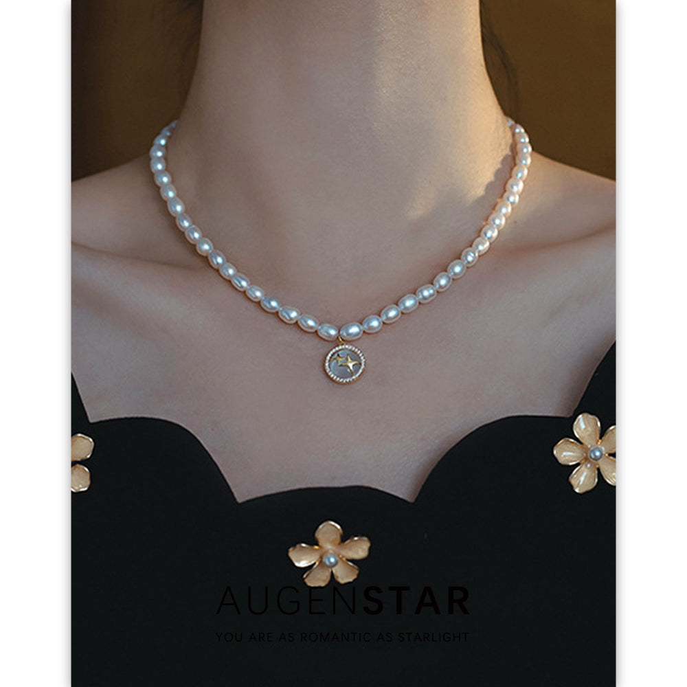 ASR | Elegant Pearl Star Necklace
