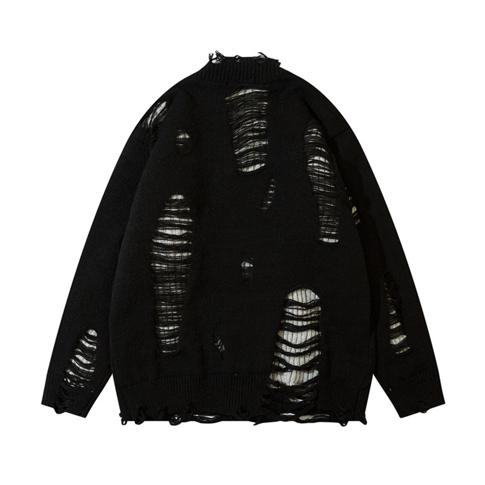 Loose Holes Cardigan Sweater