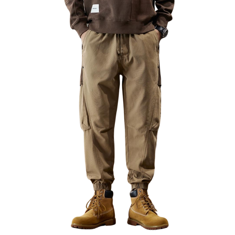 American Casual Washed Straight-Leg Cargo Pants