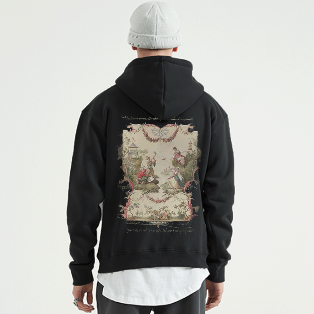 Vintage Graphic Letter Print Hoodie