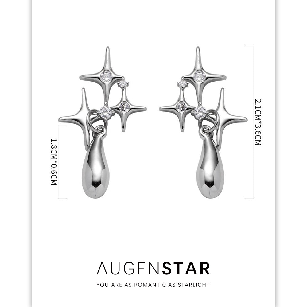 ASR | Four-pointed Star Drop Earrings