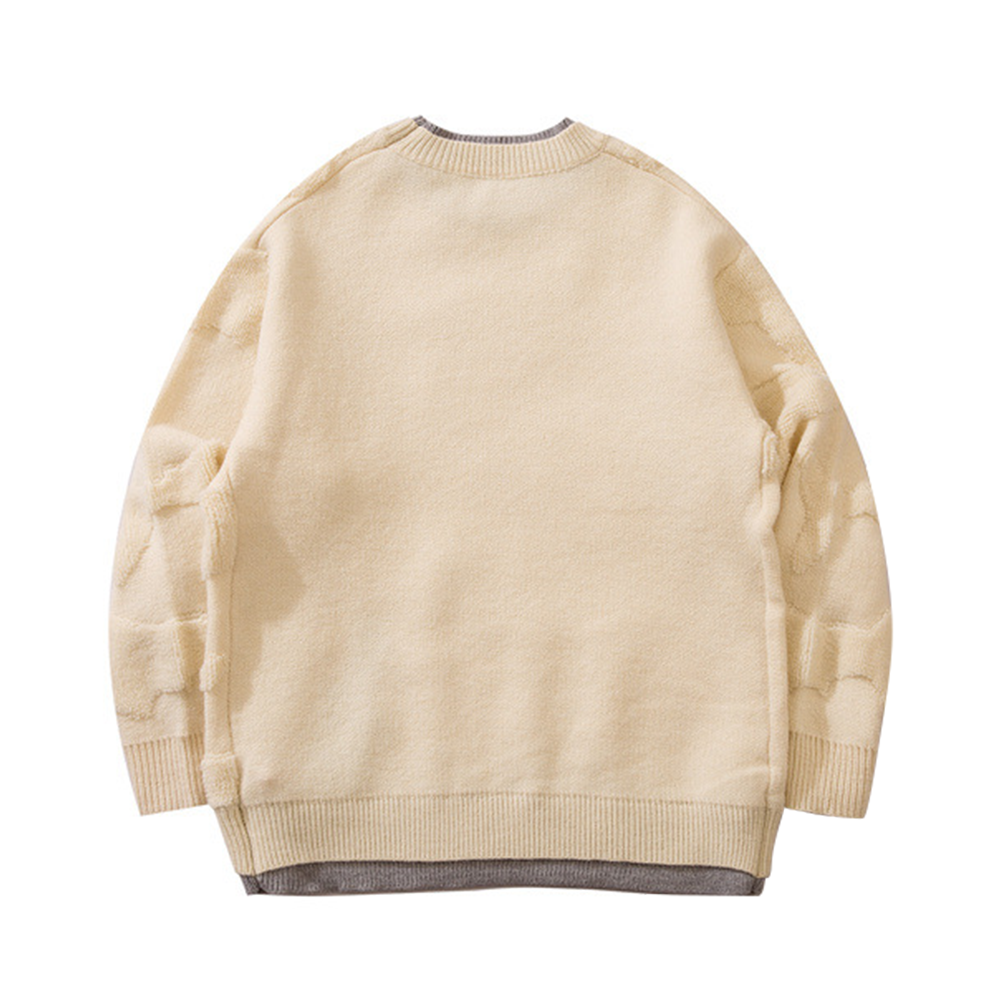 Soft Dolphin Base Flower Sweater