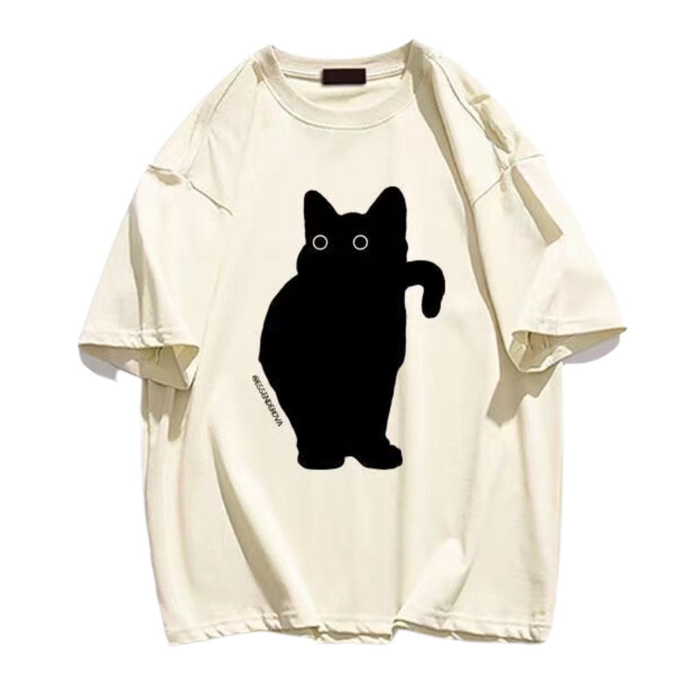 Apathy Little Black Cat T-shirt