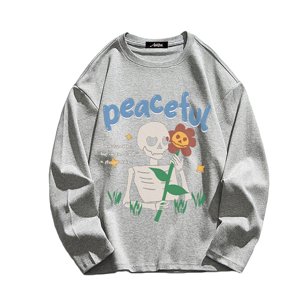 High Street Skull Rose Print Sweatshirt