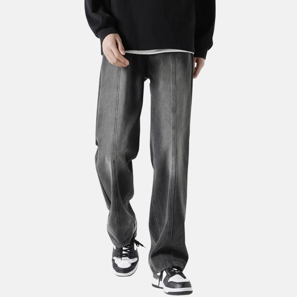 Gradient Black Straight Leg Jeans