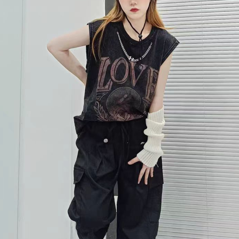 High Street Love Letter Washed Vest