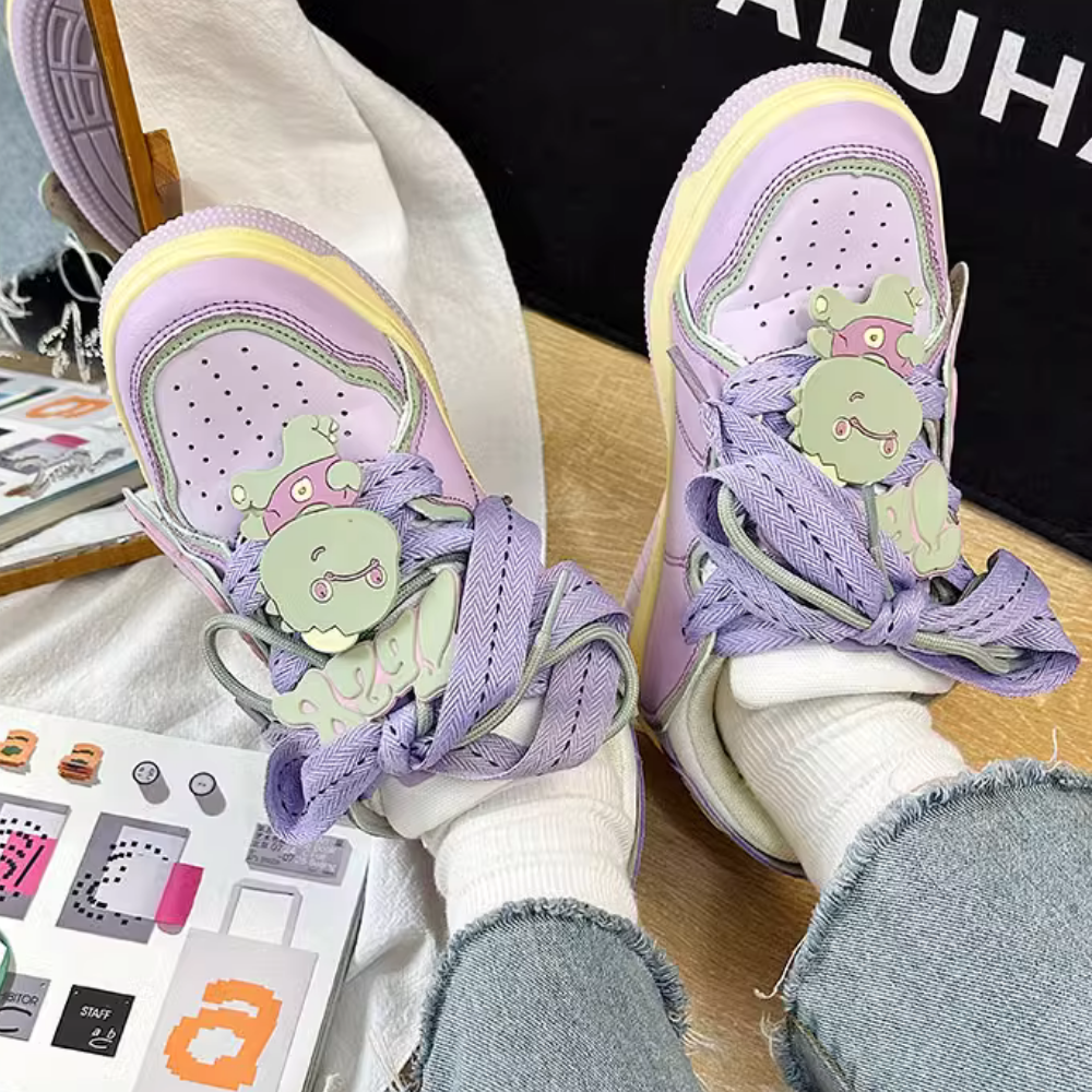 Cute Bear Patch 3D Letter Shoes
