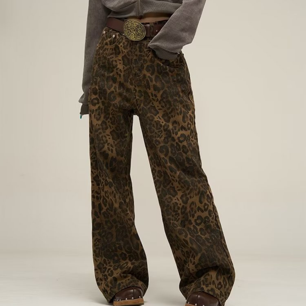 Women's Leopard Jeans