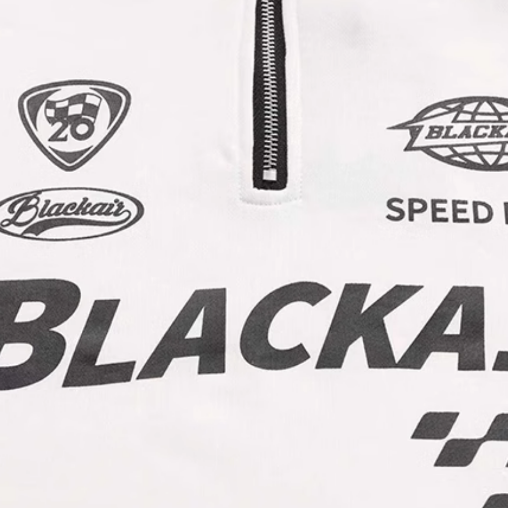 Retro Stand Collar Zipper Racing Sweatshirt