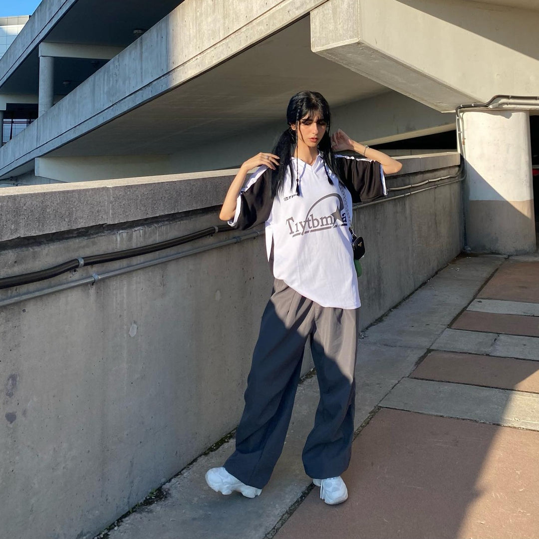 Vintage Solid Color Drawstring Sweatpants