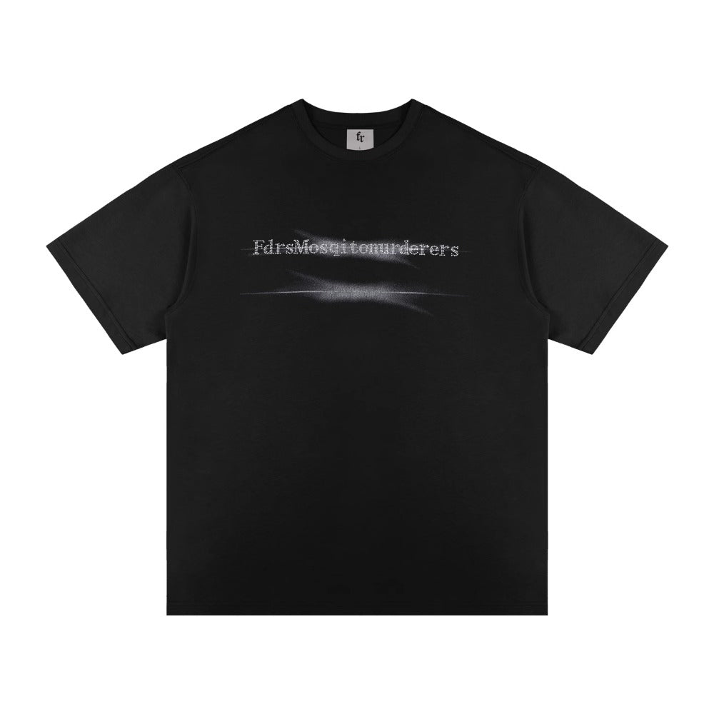 Street Philanthropist Phantom Print Hot Diamond Pioneer Short Sleeve T-Shirt Men's and Women's Summer Tops