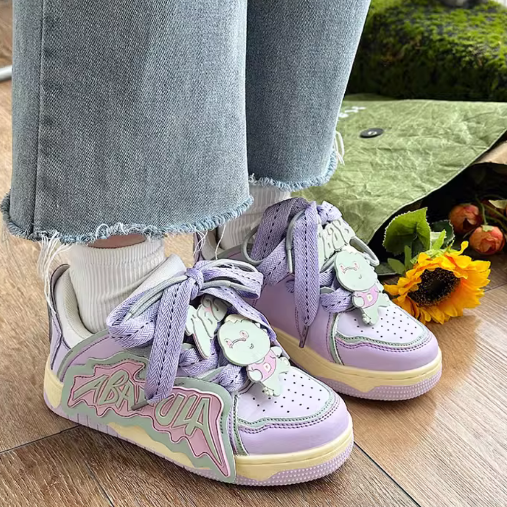 Cute Bear Patch 3D Letter Shoes