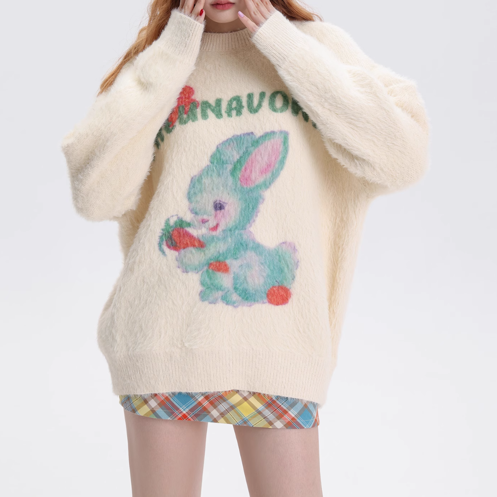 Cartoon Love Bunny Sweater