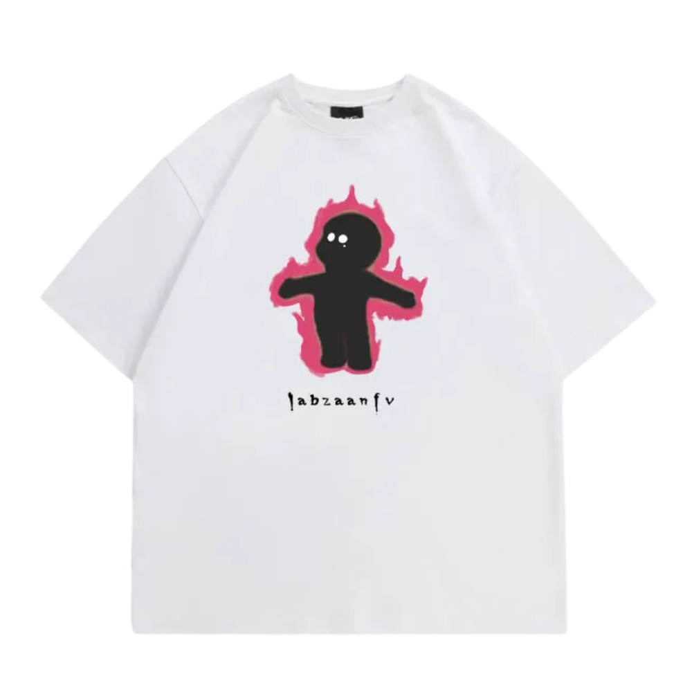 City Flame Cartoon Graphic T-Shirt