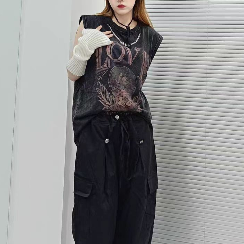 High Street Love Letter Washed Vest