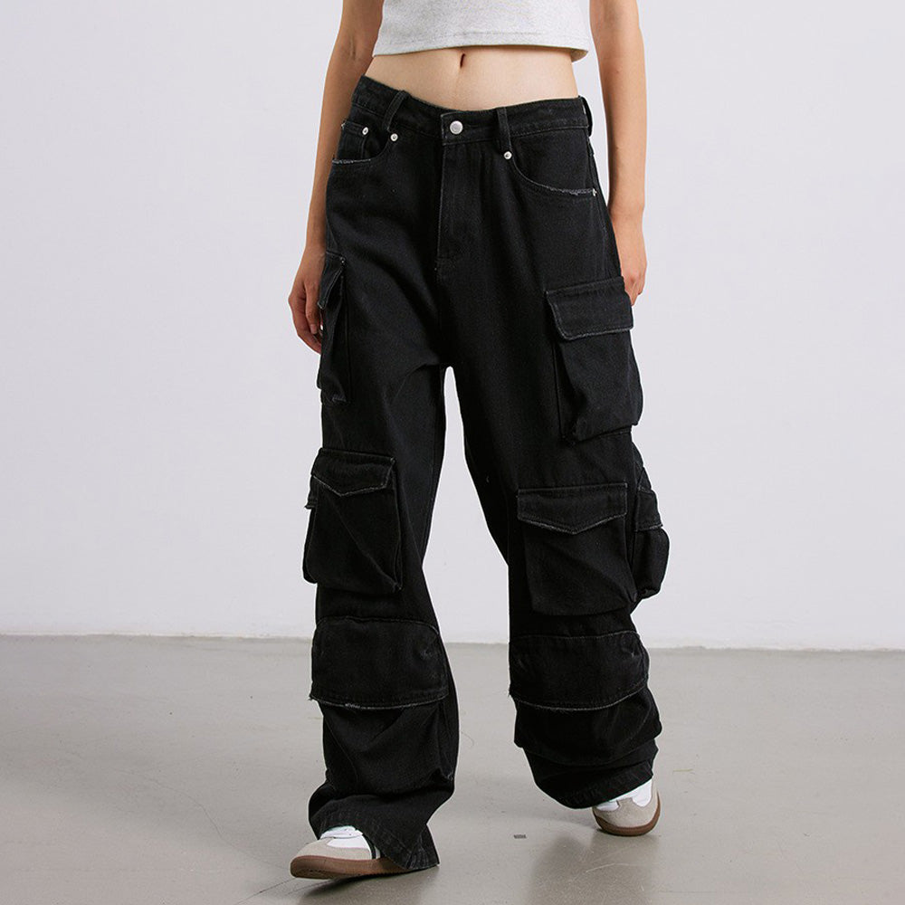 High Street Fashionable Multi-Pocket Cargo Pants