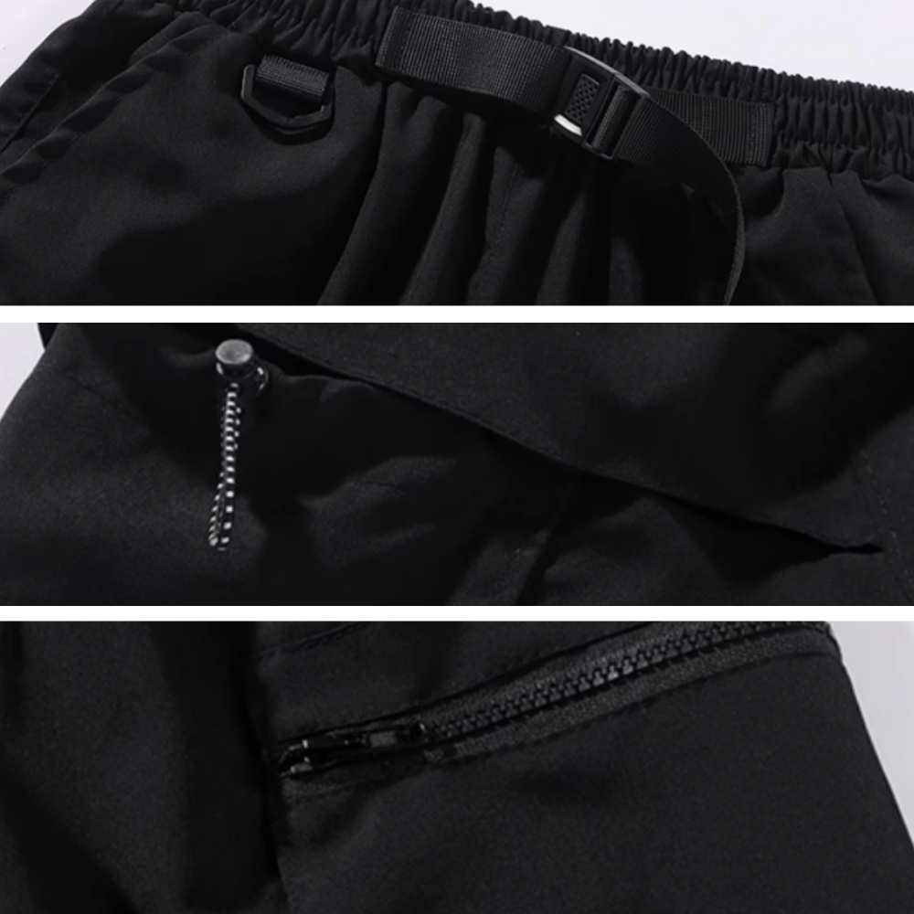 Functional Cargo Belt Shorts