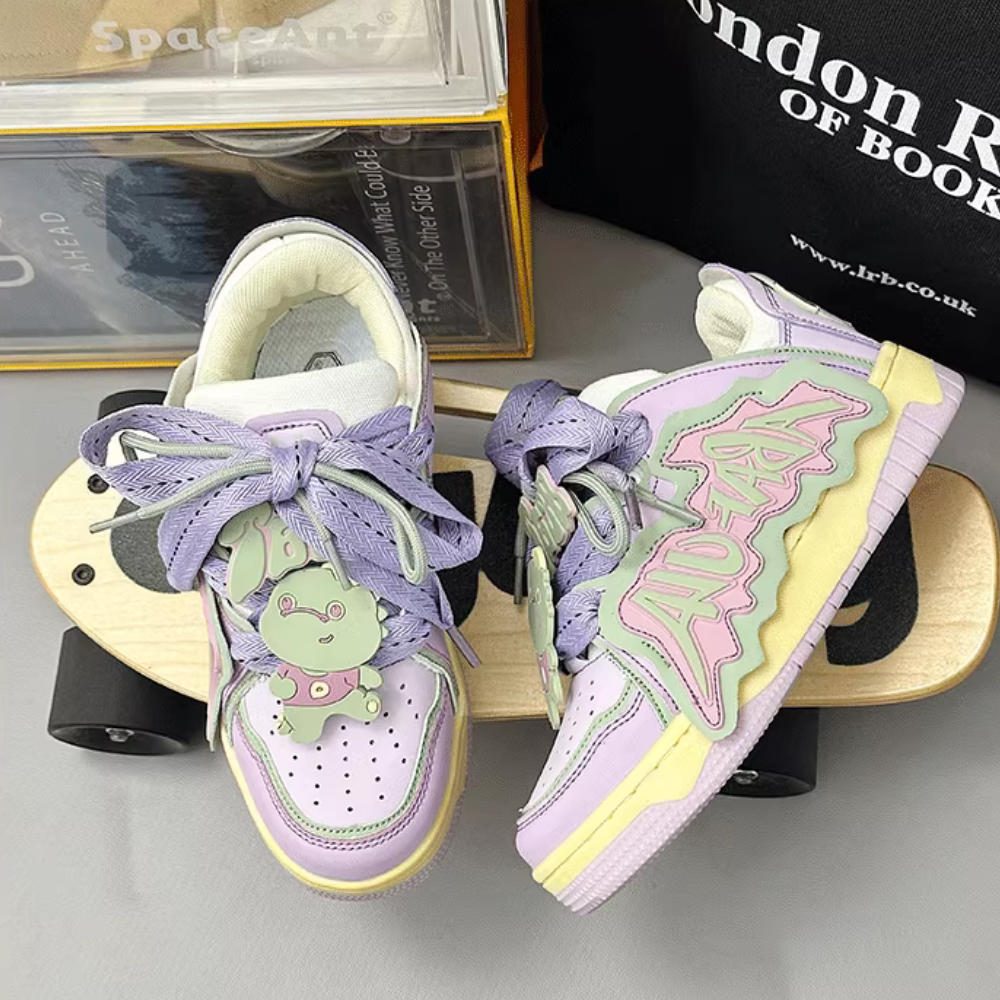 Cute Bear Patch 3D Letter Shoes