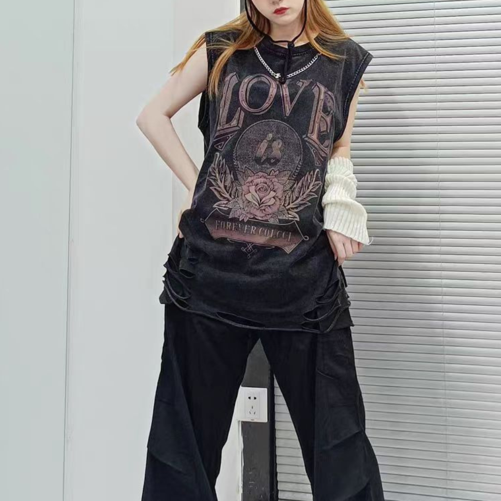 High Street Love Letter Washed Vest