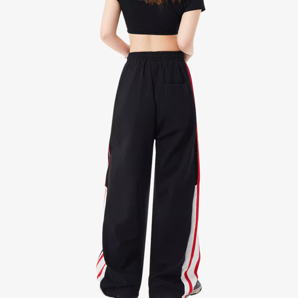 Alphabet Jacquard Pentagram Drawstring Sweatpants