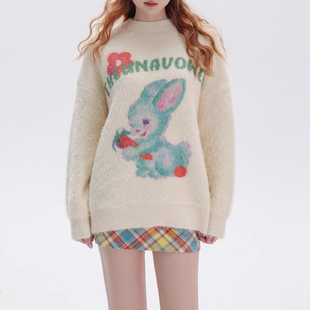 Cartoon Love Bunny Sweater
